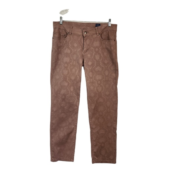 JOCKEY Person To Person Women’s Mauve Flat Front Mid Rise Pants Jeans size 8 - Picture 1 of 9